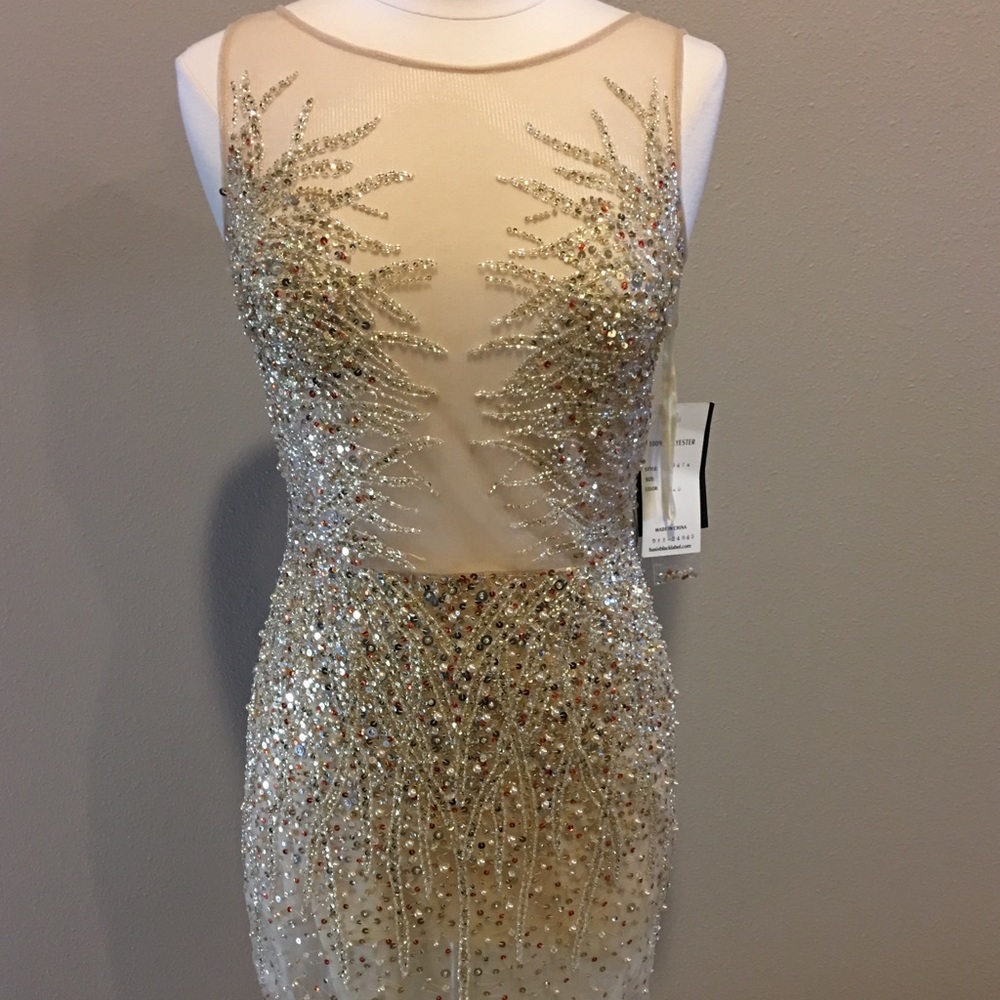 Beaded body con dress